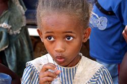 A girl in a Madagascar village