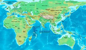 Eastern Hemisphere at the end of the 3rd century AD.