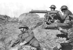 The Maxim gun and its derivative the Vickers (shown here) remained in British military service for 79 consecutive years.