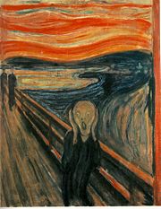 The Scream by Edvard Munch (1893) which inspired 20th century Expressionists