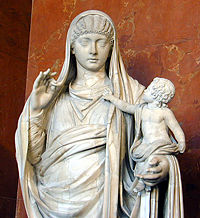 Messalina holding the infant Britannicus.