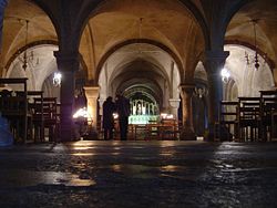 The Norman crypt.