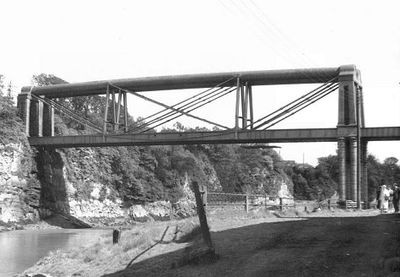 Brunel's railway bridge over the Wye at Chepstow. Photograph by kind permission of John Morris