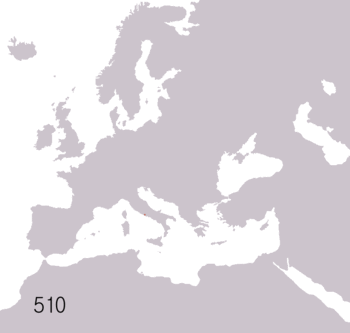 Area under Roman control      Roman Republic      Roman Empire      Western Empire      Eastern Empire      Inheriting countries of the Byzantine Empire
