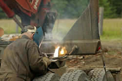 SMAW welding in the field