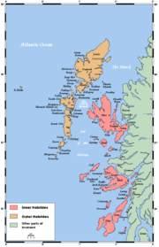 The Hebrides (Inner Hebrides in red)