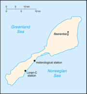 Location of the stations on Jan Mayen