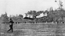 The 14-bis on its historic first flight.