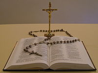 The Holy Bible, Crucifix, and Rosary