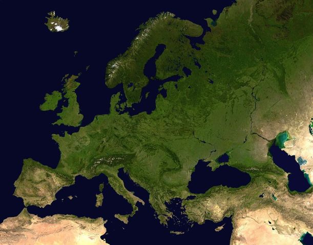 Image:Europe satellite orthographic.jpg