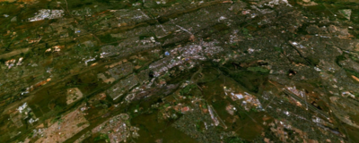 Satellite image of Pretoria from above.