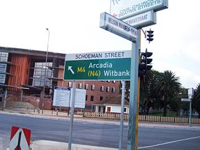 Streetsigns in Pretoria