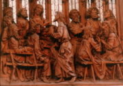 The Last Supper from the Heilig-Blut-Altar by Tilman Riemenschneider in St-Jakobskirche, Rothenburg ob der Tauber, Germany