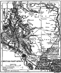 Map of British East Africa in 1911.