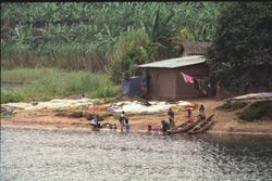 People on the shore at Gisenyi