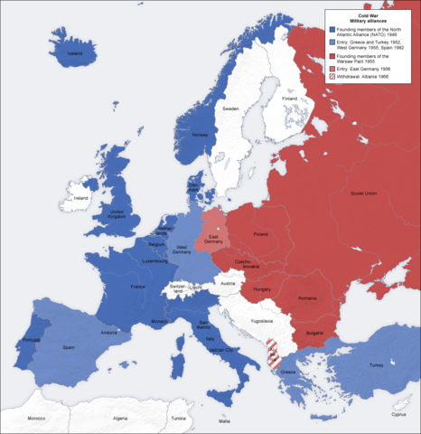 Image:Cold war europe military alliances map en.png