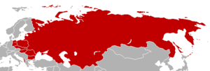 Map of the Warsaw Pact countries.