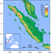 Topography of Sumatra
