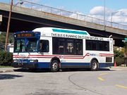 A Metrobus using natural gas