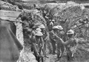 1st Lancashire Fusiliers, in communication trench near Beaumont Hamel, Somme, 1916