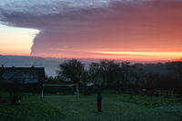 The smoke plume from Dunsmore, Bucks (about twenty miles away).