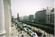 Tunis - Ave. Habib Bourguiba as seen from Carlton Hotel