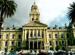 The Cape Town City Hall, located in the City Bowl