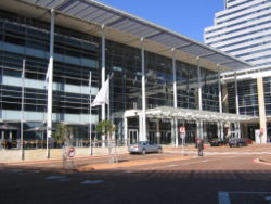 The main entrance to the Cape Town International Convention Centre