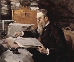 Portrait of Nikolai Rimsky-Korsakov by Valentin Serov (1898)