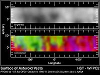 Spectral and albedo maps of 4 Vesta, as determined from Hubble Space Telescope images from November 1994
