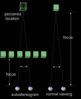 Decoupling focus from convergence tricks the brain into seeing 3D images in a 2D autostereogram