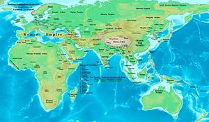 Eastern Hemisphere at the end of the 1st century AD.