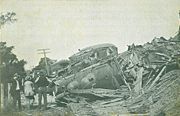 Train wreck, 1907, in Canaan, New Hampshire