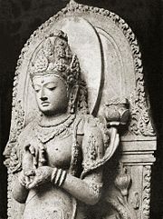 The statue of Prajñāpāramitā from Singhasari, East Java.