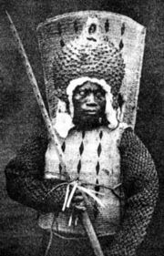 A Nauruan warrior in 1880
