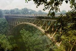 Victoria Falls Bridge. 1975 photo.