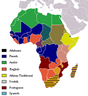 Many African countries today have more than one official language.