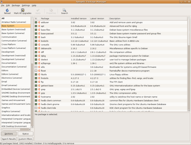 Image:Synaptic on Ubuntu 6.10.png