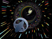 Artist's conception of a warp drive design