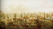 The Battle of Trafalgar, painted by Nicholas Pocock.