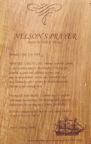 Image:Nelson's prayer on Victory timber.jpg