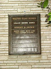Walt Disney's grave site.