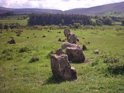 Early archaeoastronomy began by surveying alignments of Megalithic stones in the British Isles and sites like Auglish in County Londonderry in an attempt to find statistical patterns