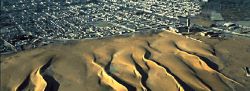 Landsat image of sand dunes encroaching on Nouakchott.