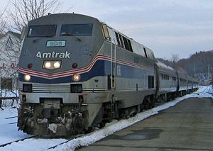 Vermonter at the Brattleboro, Vermont, station, 18 March 2004.