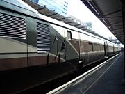 Amtrak Cascades service with tilting Talgo trainsets in Seattle, Washington.