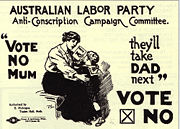 An Australian anti-conscription propaganda poster from World War One