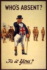 John Bull on a British First World War recruiting poster