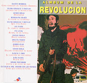 Cover page of Album de la Revolucion Cubana, a series of comic trading card and music compilation that targets children
