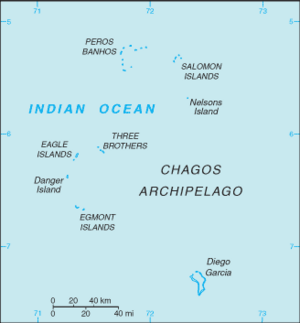 Map of the British Indian Ocean Territory since 1976